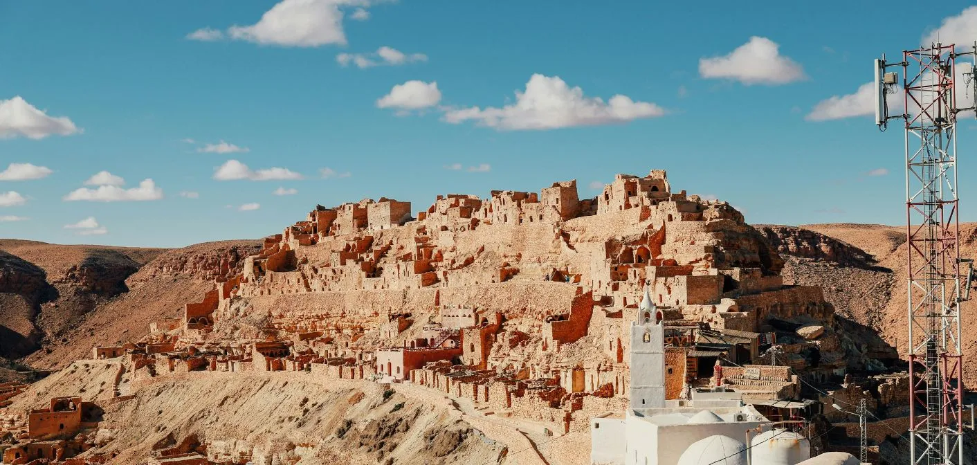 Vue de Tataouine, Tunisie