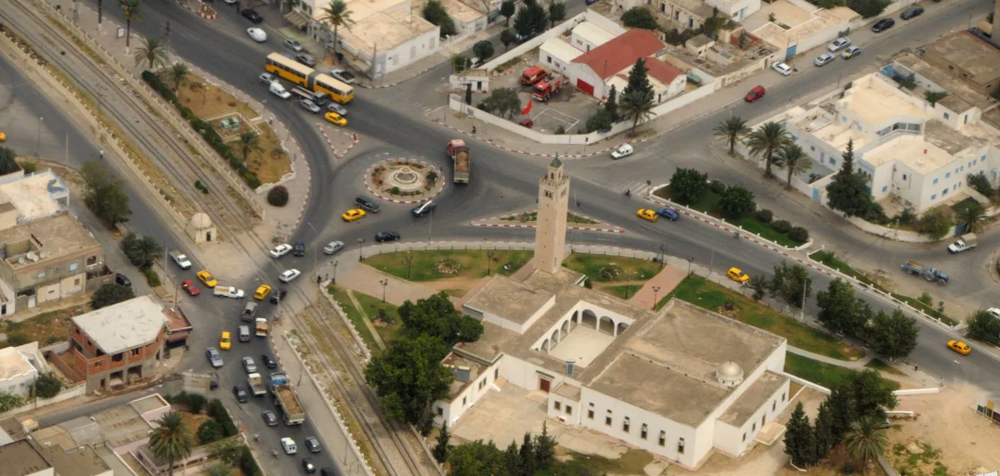 Vue de Ben Arous, Tunisie